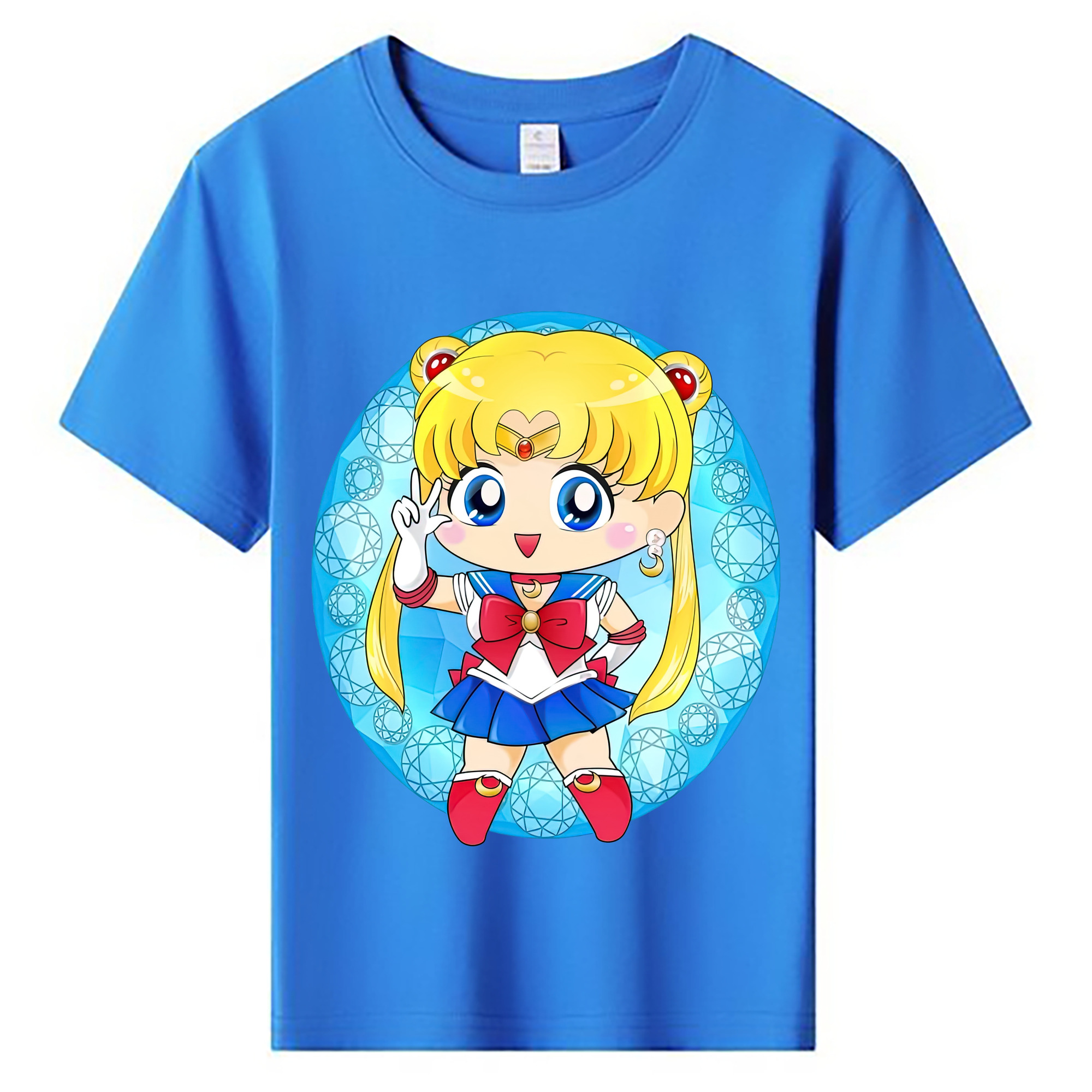 （画像用） 美少女戦士セーラームーン 月野 うさぎ つきの うさぎ Sailor Moon Tsukino Usagi 綿100％キッズTシャツ（フロントプリント）